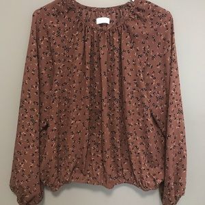 Oak+Fort long sleeve flowy floral print blouse